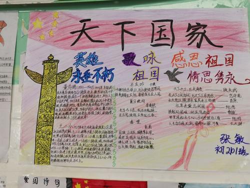 天下國家—初一年級手抄報