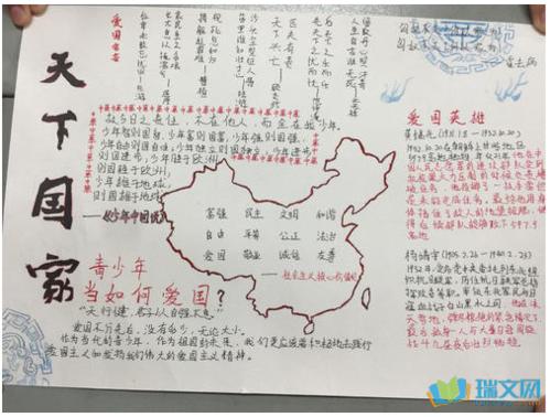 素材 正文 2020年天下國家手抄報   愛國不是用嘴說的,而是要用行動來